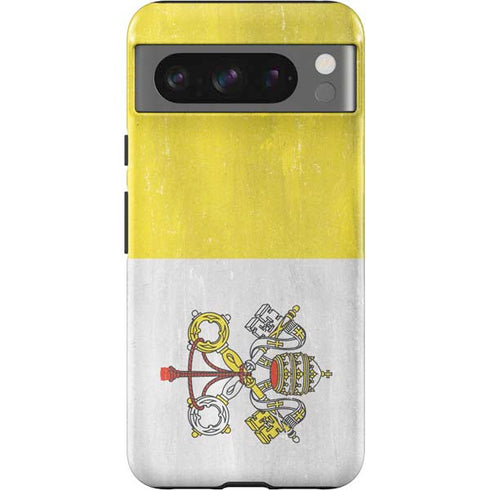 Vatican City Flag Distressed Google Pixel 8 Pro Impact Case